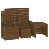 4 Piece Garden Box Set - Honey Brown Solid Pine Storage