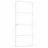 Interior Door White 83x201.5 cm with Glass & Aluminium Slim