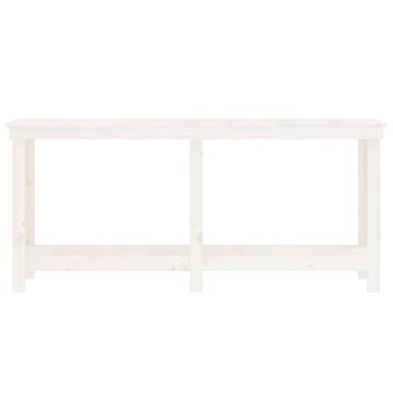 Work Bench White 180x50x80 cm Solid Pine - Hipomarket