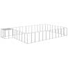 Dog Kennel Silver 30.25 m² Steel Colour silver Size 30.25 m² Quantity in Package 1 