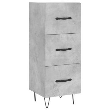 Stylish Highboard Concrete Grey - 34.5x34x180 cm