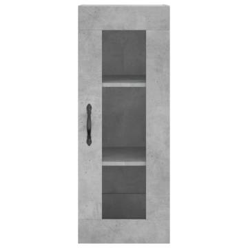 Stylish Highboard Concrete Grey - 34.5x34x180 cm