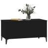 Stylish Black Coffee Table - 90x44.5x45 cm Engineered Wood