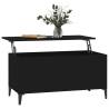 Stylish Black Coffee Table - 90x44.5x45 cm Engineered Wood