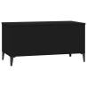 Stylish Black Coffee Table - 90x44.5x45 cm Engineered Wood