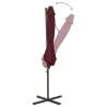 Cantilever Umbrella with LED Lights - Bordeaux Red 300 cm