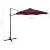 Cantilever Umbrella with LED Lights - Bordeaux Red 300 cm