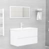 2 Piece Bathroom Furniture Set White Engineered Wood Colour white Number of 1 Number of Pieces 