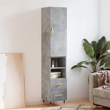 Highboard Concrete Grey - Stylish & Durable Storage Solution