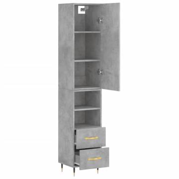 Highboard Concrete Grey - Stylish & Durable Storage Solution