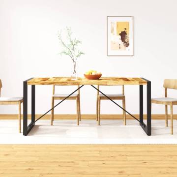 Stylish 180 cm Dining Table - Solid Rough Mango Wood