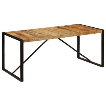 Stylish 180 cm Dining Table - Solid Rough Mango Wood