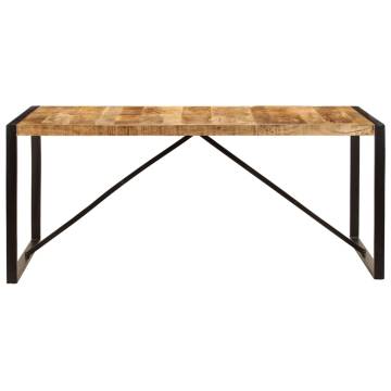 Stylish 180 cm Dining Table - Solid Rough Mango Wood