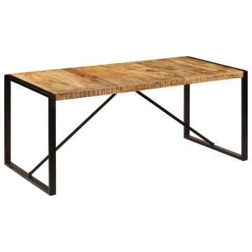 Stylish 180 cm Dining Table - Solid Rough Mango Wood