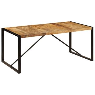 Stylish 180 cm Dining Table - Solid Rough Mango Wood