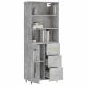 Stylish Highboard Concrete Grey - 69.5x34x180 cm | HipoMarket