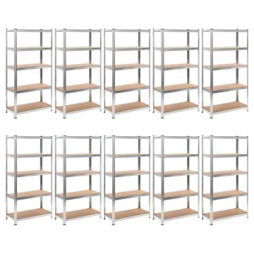 Heavy-duty Storage Rack Set - Organize with 10 Durable Shelves