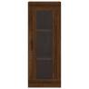 Stylish Highboard Brown Oak | 34.5x34x180 cm Engineered Wood