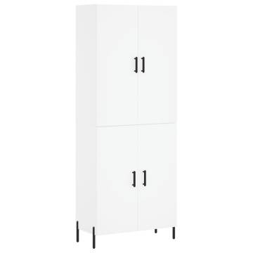 Stylish Highboard White 69.5x34x180 cm | Hipomarket