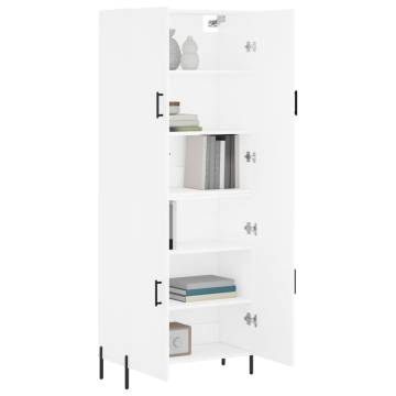 Stylish Highboard White 69.5x34x180 cm | Hipomarket