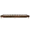 Smoked Oak Bed Frame 140x190 cm - Durable Engineered Wood