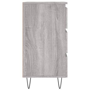 Elegant Grey Sonoma Bedside Cabinet - 40x35x69 cm