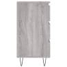 Elegant Grey Sonoma Bedside Cabinet - 40x35x69 cm