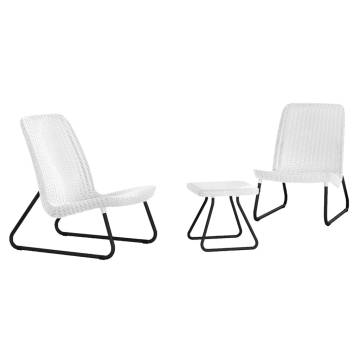 Keter Rio 3-Piece Patio Furniture Set - White