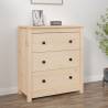 Sideboard 70x35x80 cm Solid Wood Pine Colour natural Quantity in Package 1 Model 3 drawer sideboard 