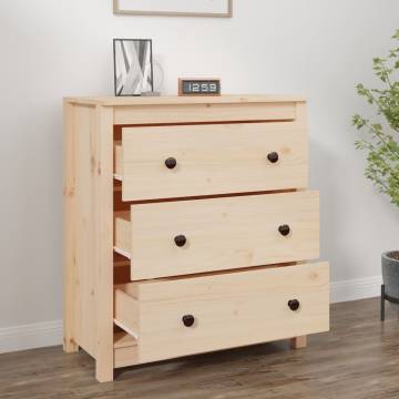 Solid Wood Pine Sideboard - 70x35x80 cm | Hipomarket