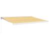 Retractable Awning Yellow & White 4.5x3m | Durable & Stylish