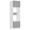 Microwave Cabinet Grey Sonoma - 60x57x207 cm Engineered Wood