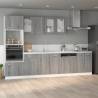 Microwave Cabinet Grey Sonoma - 60x57x207 cm Engineered Wood