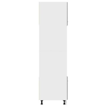 Microwave Cabinet Grey Sonoma - 60x57x207 cm Engineered Wood