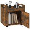 Desk Trolley Smoked Oak - Engineered Wood 60x45x60 cm