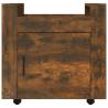 Desk Trolley Smoked Oak - Engineered Wood 60x45x60 cm