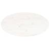 Table Top White 60x30x2.5 cm Solid Wood Pine Oval | Hipomarket