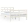 White Solid Wood Bed Frame 120x190 cm | Hipomarket UK