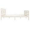 White Solid Wood Bed Frame 120x190 cm | Hipomarket UK