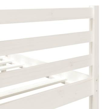 White Solid Wood Bed Frame 120x190 cm | Hipomarket UK