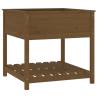 Honey Brown Planter with Shelf - Solid Pine Wood | HipoMarket