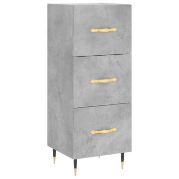 Stylish Highboard in Concrete Grey | 34.5x34x180 cm