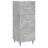 Stylish Highboard in Concrete Grey | 34.5x34x180 cm