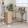 Elegant Sonoma Oak Desk - L-Shaped Engineered Wood Design