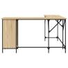 Elegant Sonoma Oak Desk - L-Shaped Engineered Wood Design