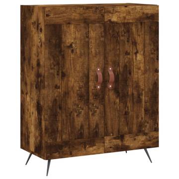 Stylish Highboard in Smoked Oak - 69.5x34x180 cm