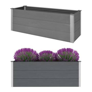 Garden Raised Bed WPC 150x50x54 cm Grey - Durable Planter