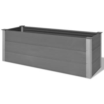 Garden Raised Bed WPC 150x50x54 cm Grey - Durable Planter