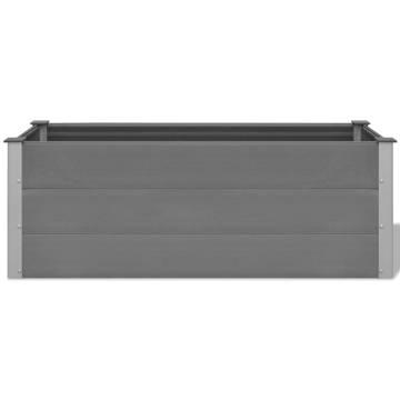 Garden Raised Bed WPC 150x50x54 cm Grey - Durable Planter