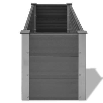 Garden Raised Bed WPC 150x50x54 cm Grey - Durable Planter